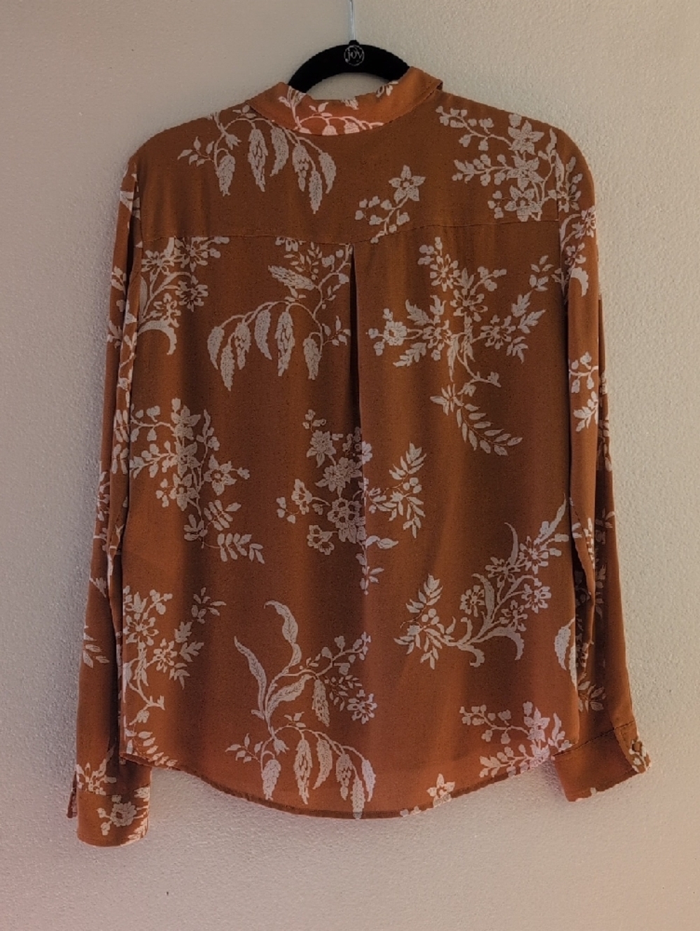 Sezane NWT Ann Orange Floral Silk Blouse - Picture 6 of 6